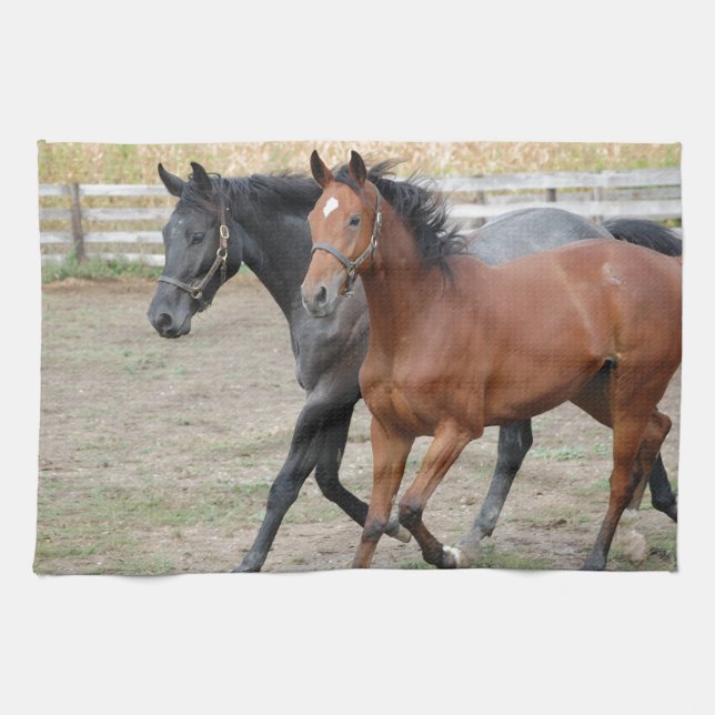 Horse Play Tea Towel (Horizontal)
