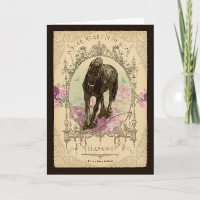 Horse Poeme - Greeting Card (Front)