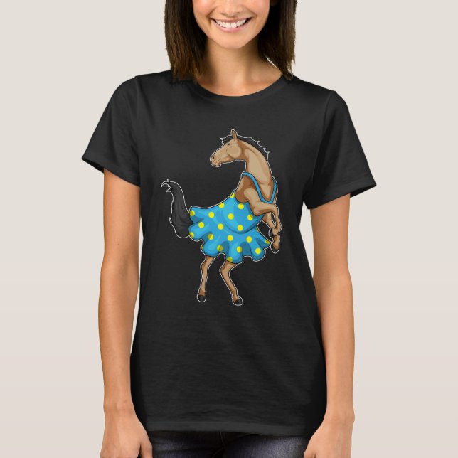 Horse Polka Dots Dress T-Shirt (Front)