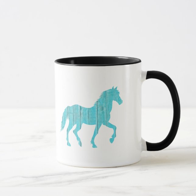 horse pony  animal  stallion,  mustang  silhouette mug (Right)