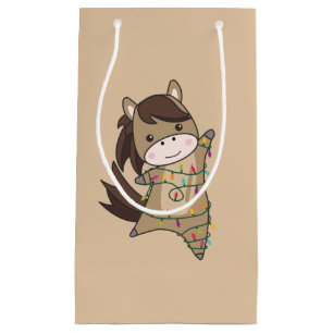 Horse Pony Christmas Snow Winter Animals Horses Sm Small Gift Bag
