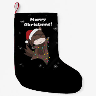 Horse Pony Christmas Snow Winter Animals Horses Small Christmas Stocking