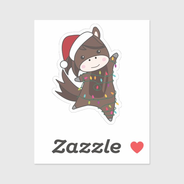 Horse Pony Christmas Snow Winter Animals Horses St (Sheet)