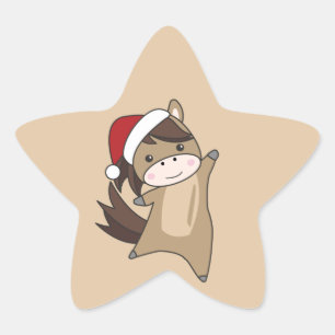 Horse Pony Christmas Snow Winter Animals Horses St Star Sticker