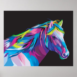 Horse pop art  poster