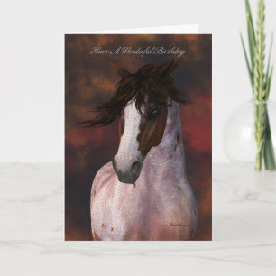 Horse Portrait Birthday Greeting Card