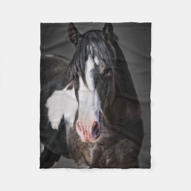 Horse Portrait II Fleece Blanket (Front)