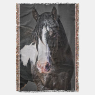 Horse Portrait II Throw Blanket