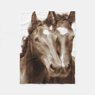 Horse Portrait III Fleece Blanket