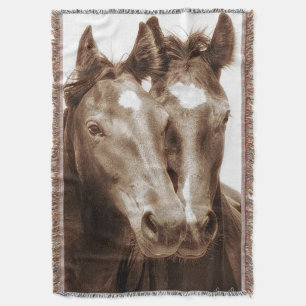 Horse Portrait III Throw Blanket