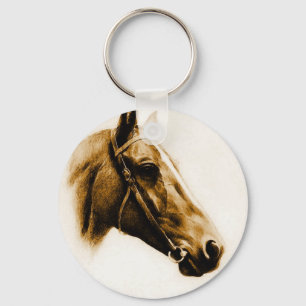 Horse Portrait Key Ring