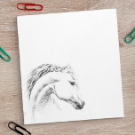 Horse portrait pencil drawing Equestrian art Notepad<br><div class="desc">Horse head - minimalist graphite pencil drawing. Hand drawn equine art. • You can customize it - resize/move the image, add text and more, or transfer it to another product. • • • I'd be happy to see a photo of your purchase - message me or just share it and...</div>