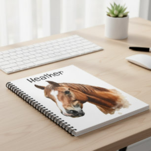 Horse Portrait Personalised Notebook