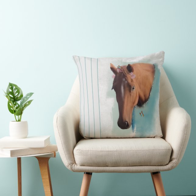 Horse Portrait - Pillow (Chair)