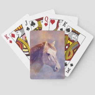 Horse portrait playing cards