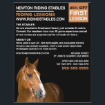 Horse Portrait, Riding Instructor, Academy Flyer<br><div class="desc">Horse Portrait,  Riding Instructor,  Academy Advertising Flyers By The Business Card Store.</div>