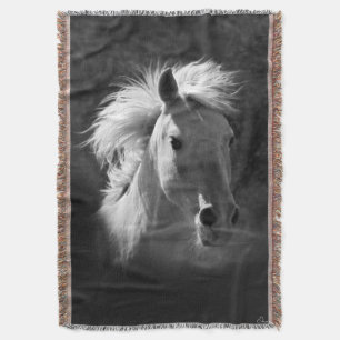Horse Portrait V Throw Blanket