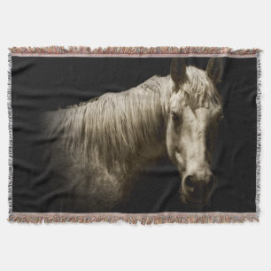 Horse Portrait VI Throw Blanket