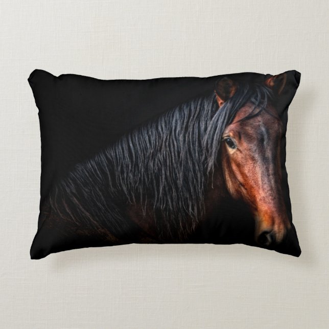 Horse Portrait VII Decorative Cushion (Front)