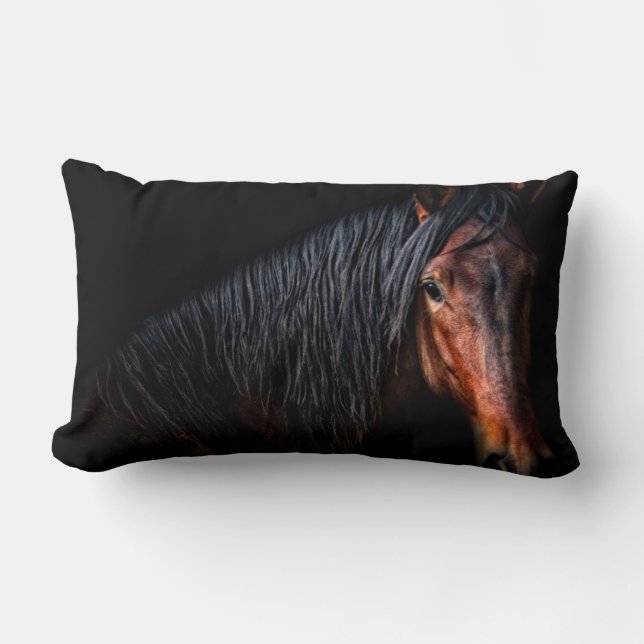Horse Portrait VII Lumbar Cushion (Front)