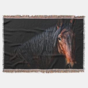 Horse Portrait VII Throw Blanket