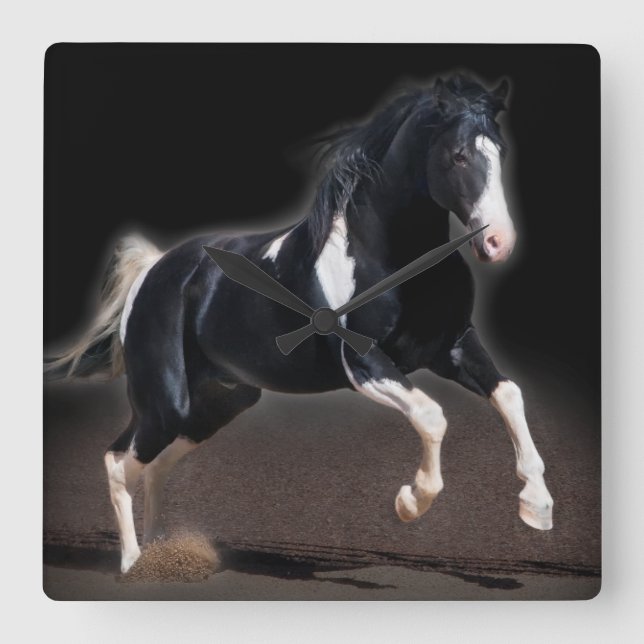 Horse Portrait VIII Square Wall Clock (Front)