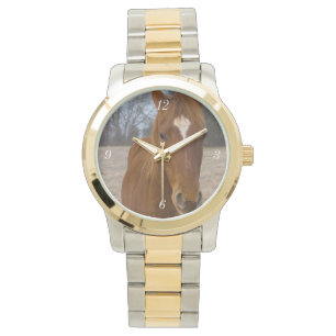 Horse pose wristwatch