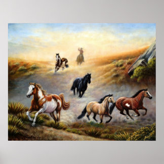 Horse Poster - Painted desert