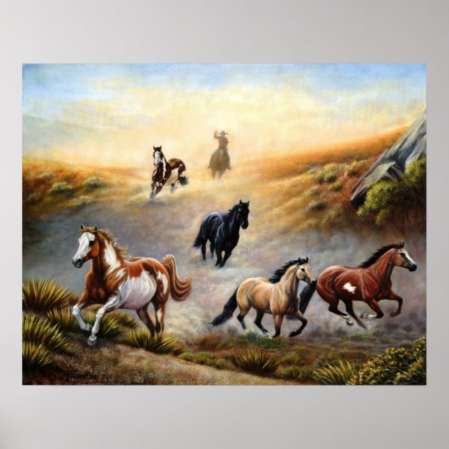 Horse Poster - Painted desert (Front)