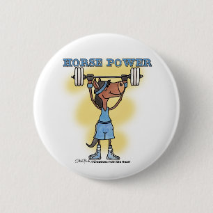 Horse Power 6 Cm Round Badge