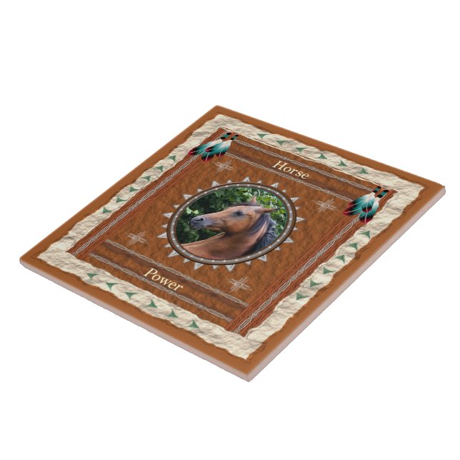 Horse  -Power- Ceramic Tile (Side)