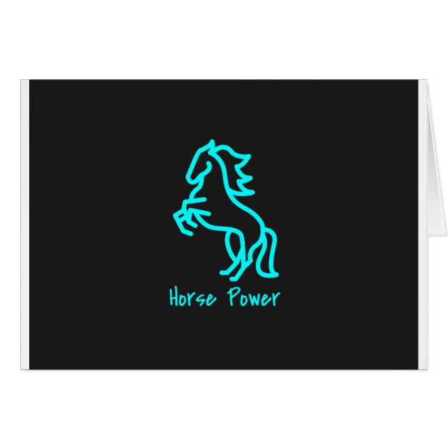 Horse Power in Blue (Front Horizontal)