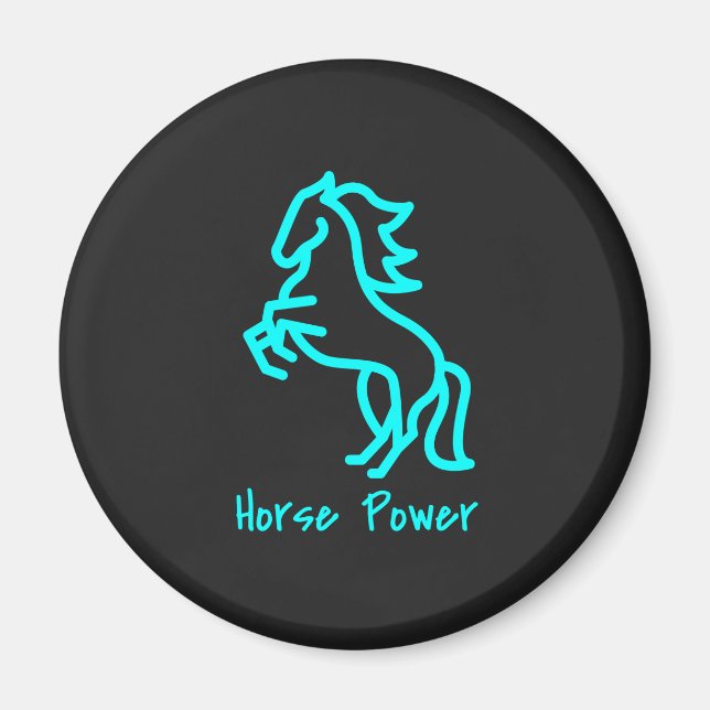Horse Power in Blue Magnet (Front)