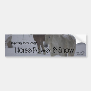 Horse Power & Snow, Having fun yet? Bumper Sticker