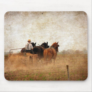 Horse Powered Field Work Mouse Mat