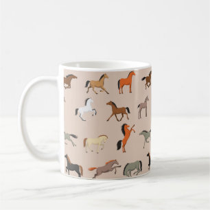 Horse Print Pattern, Boys Girls & Kids, Horse Gift Coffee Mug