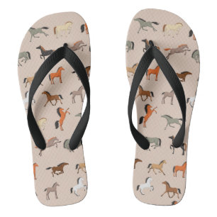 Horse Print Pattern, Boys Girls & Kids, Horse Gift Flip Flops