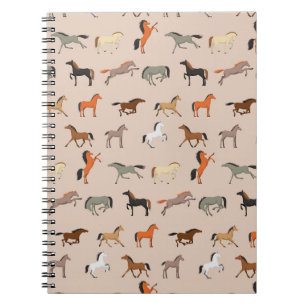 Horse Print Pattern, Boys Girls & Kids, Horse Gift Notebook