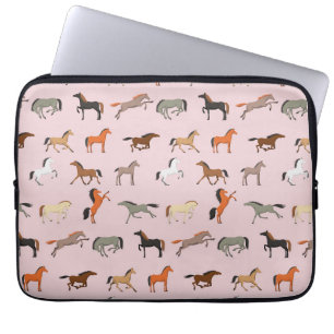 Horse Print Pattern, Women & Girls Kid, Cowgirl Laptop Sleeve