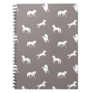 Horse Print Taupe Notebook