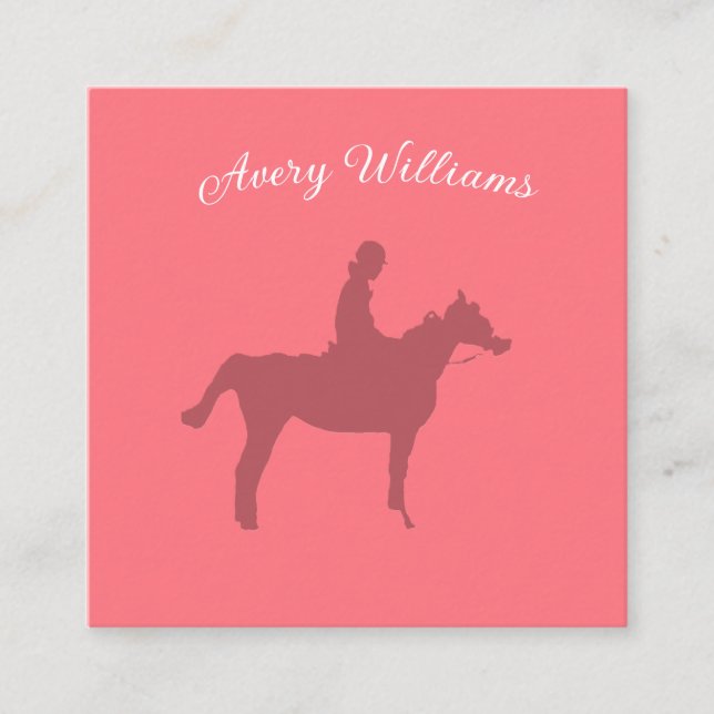 Horse Pro Small Square Business Card (Front)