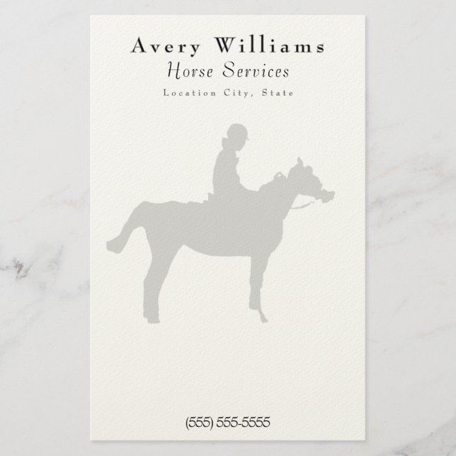 Horse Pro Small Stationery (Front)