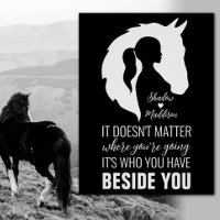 Horse quote horse and girl horse lover black