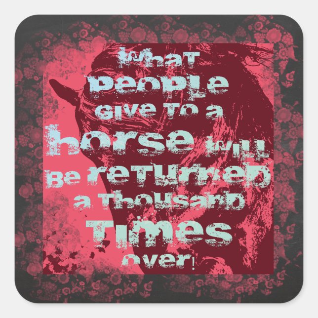 Horse Quote II - Sticker (Front)