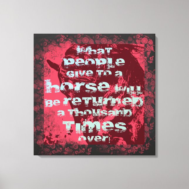 Horse Quote II - Wrapped Canvas (Front)