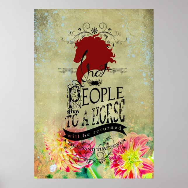 Horse Quote - Poster (Front)