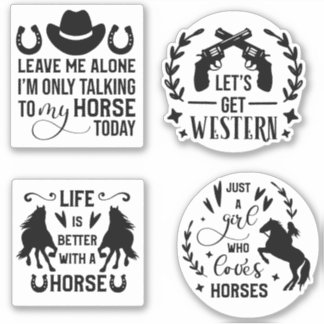 Horse quote sticker bundle 