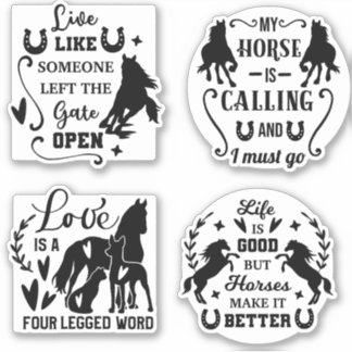 Horse quote sticker bundle 