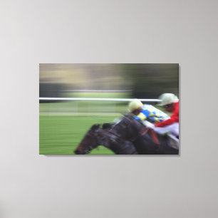 horse race 3 canvas print