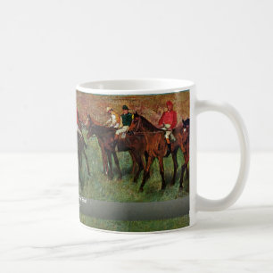 Horse Race Before The Start By Edgar Degas Coffee Mug